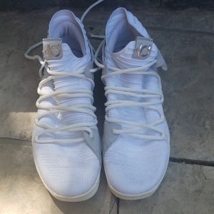KD 10 Nike White Basketball Shoes 897815-100